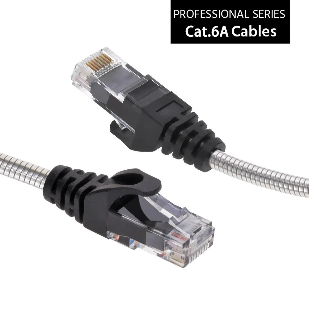 Nippon Labs Nippon Labs 60CAT6A-15-28AM Cat6A armored anti-rodent network ethernet cable 15 ft — product photo