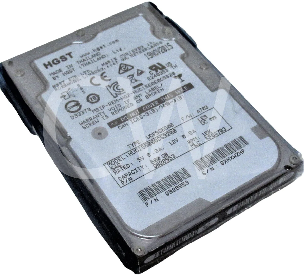 HGST HGST Ultrastar C15K600 HUC156060CSS200 600GB 15000RPM 12Gbps 128MB 2.5in SAS internal hard drive — product photo