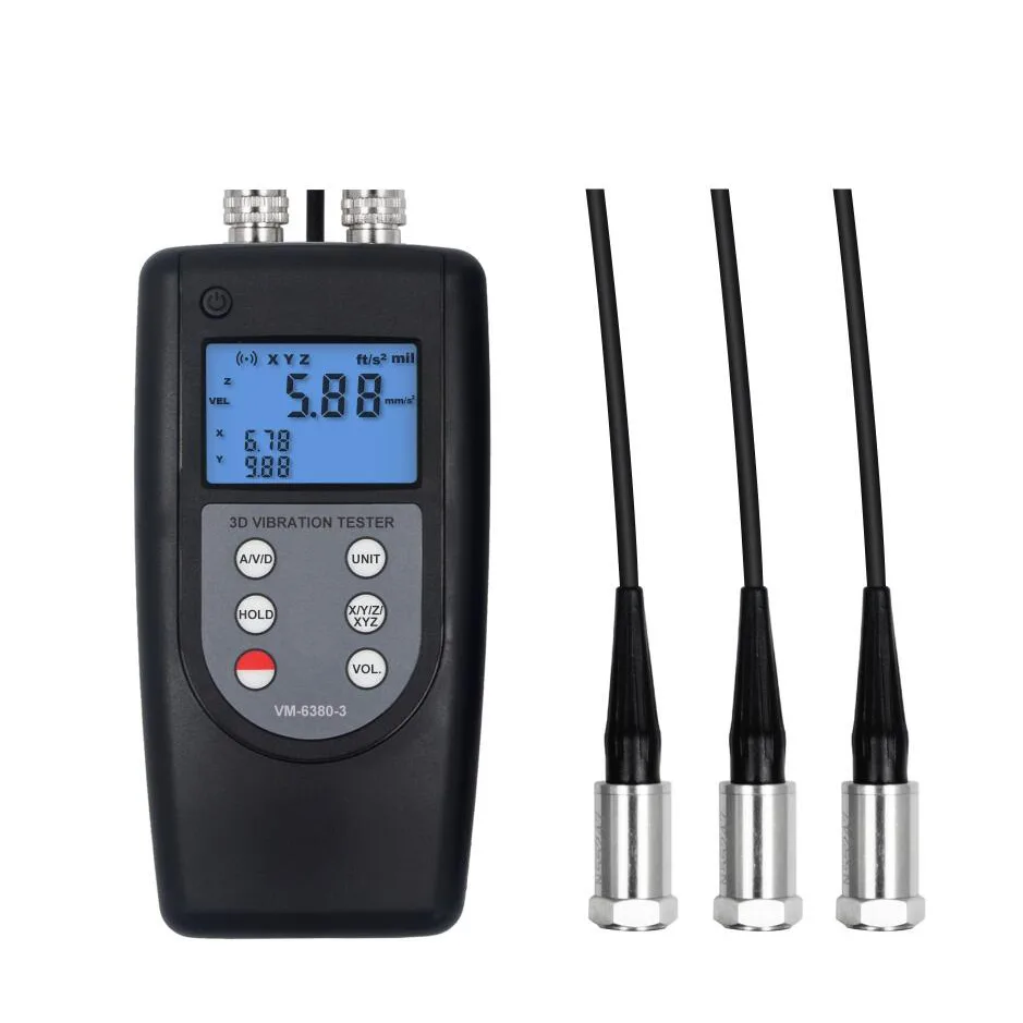 LANDTEK LANDTEK VM6380-3 Three Channel Vibration Meter 10Hz-10kHz electrician tool — product photo