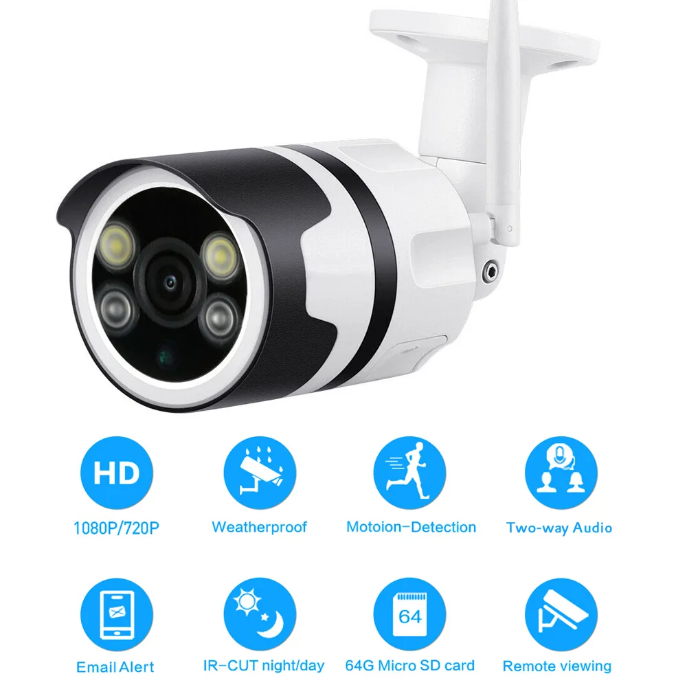 TROPRO TROPRO 1080P 180° White Bullet CCTV Camera — product photo