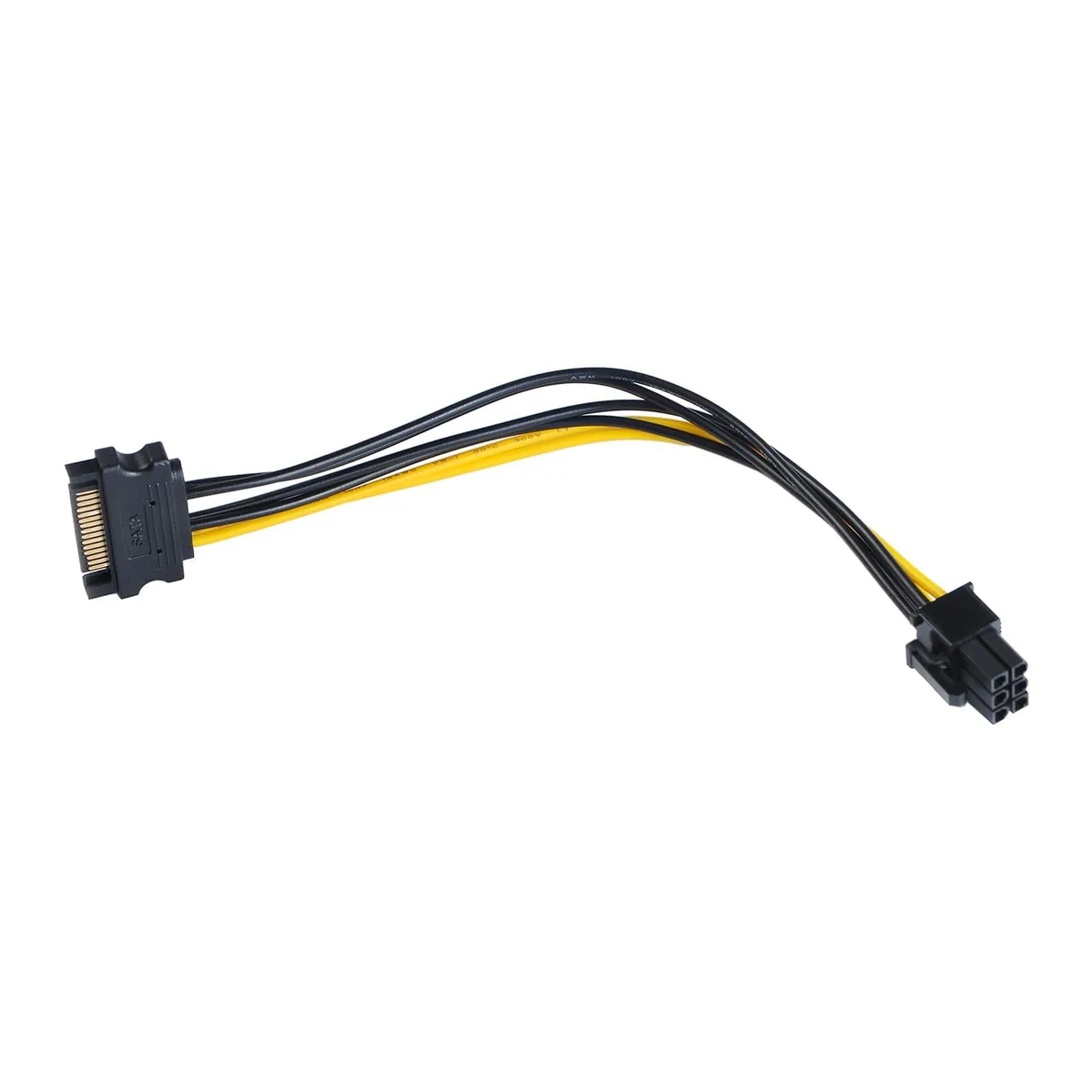 Vszerda Vszerda 15PSATA-6PGPU 15-pin SATA to 6-pin PCIe power adapter cable 20cm — product photo