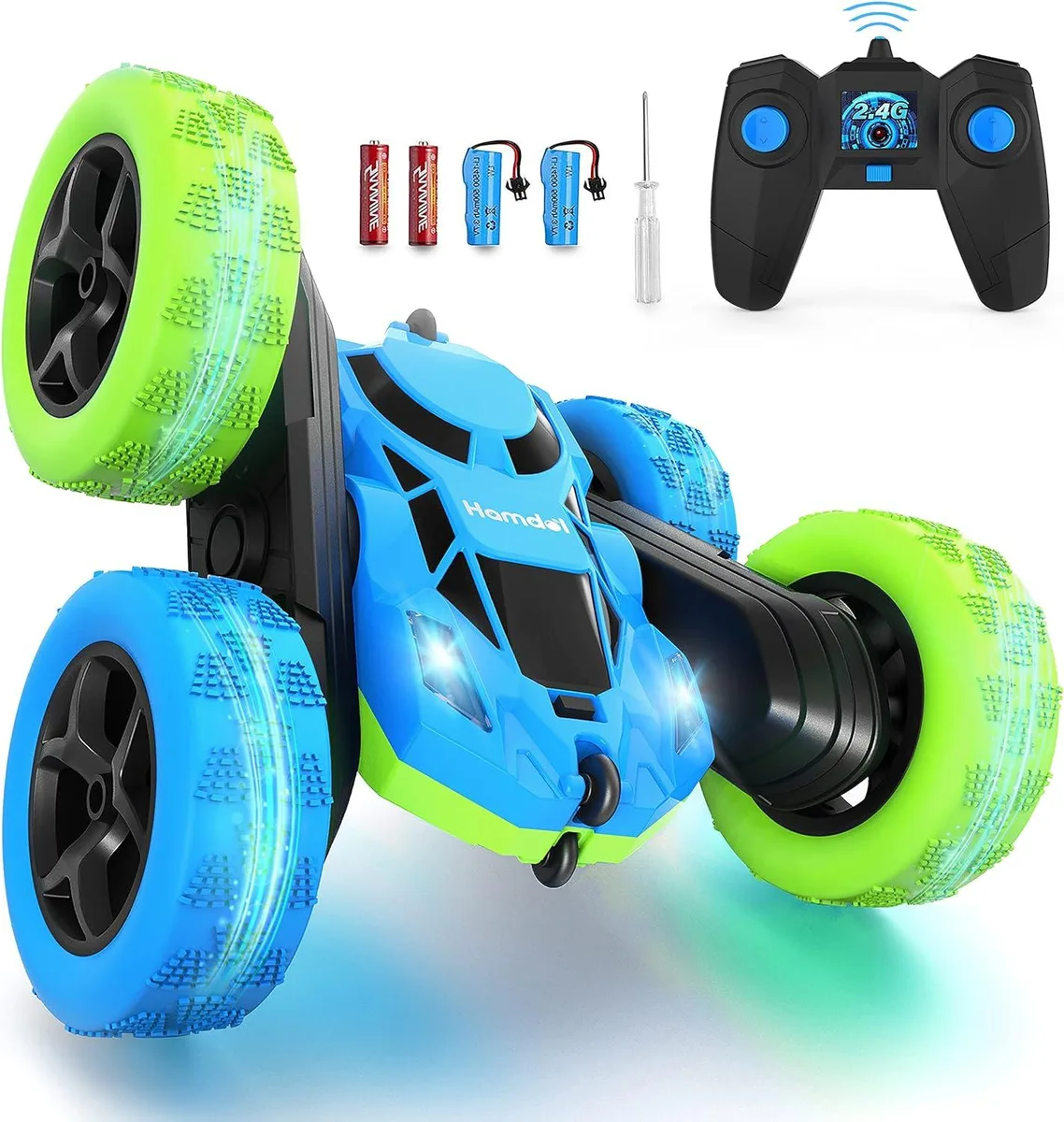 usbroway usbroway RC Stunt Car 4WD 360° 2.4GHz Blue Green — product photo