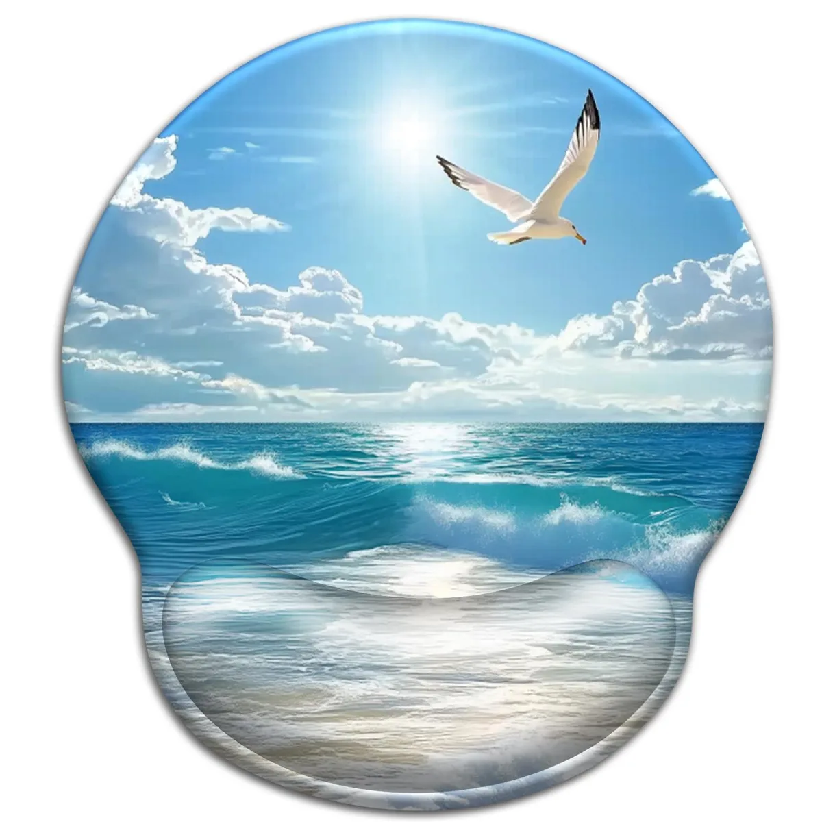 KEHIPI KEHIPI J-MOUA050 Beach Ocean mouse pad 9.7 x 8.5 in 7 mm — product photo