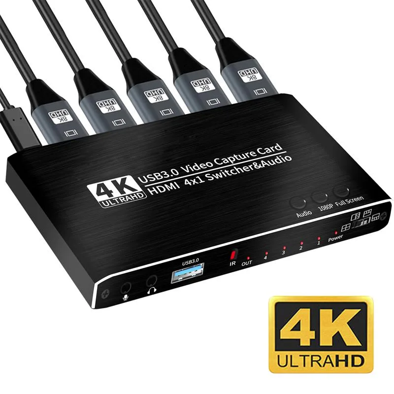 Jansicotek Jansicotek OZC7 4x1 HDMI Capture Card 4K 30fps video capturing device — product photo
