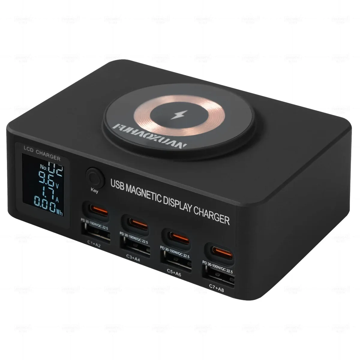 KEHIPI KEHIPI WLX-818DP 140W 8-Port USB Charger Station with Wireless Charging — product photo