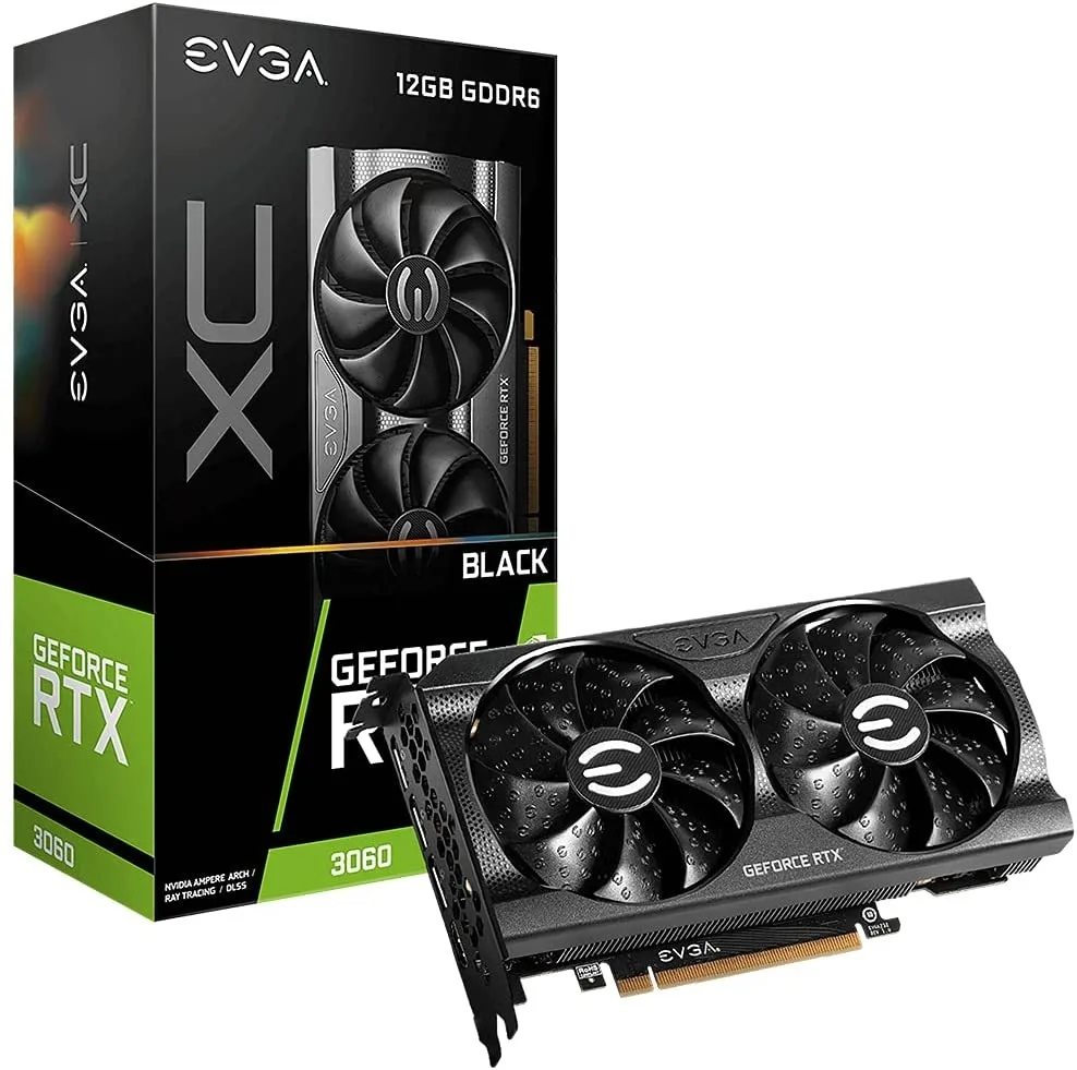 EVGA EVGA GeForce RTX 3060 XC Black Gaming 12GB GDDR6 Dual-Fan graphics card — product photo