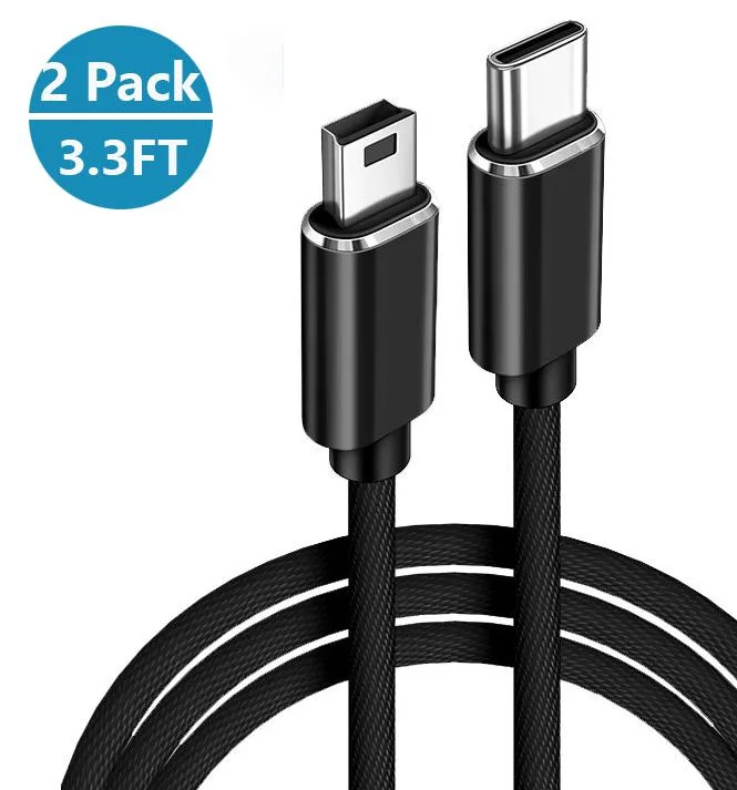 IHDAPP IHDAPP 2 Pack USB C to Mini USB Cable Black 1M — product photo