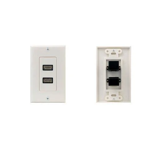 iMBAPrice iMBAPrice HDMI Pigtail Wall Plate Dual Port White — product photo