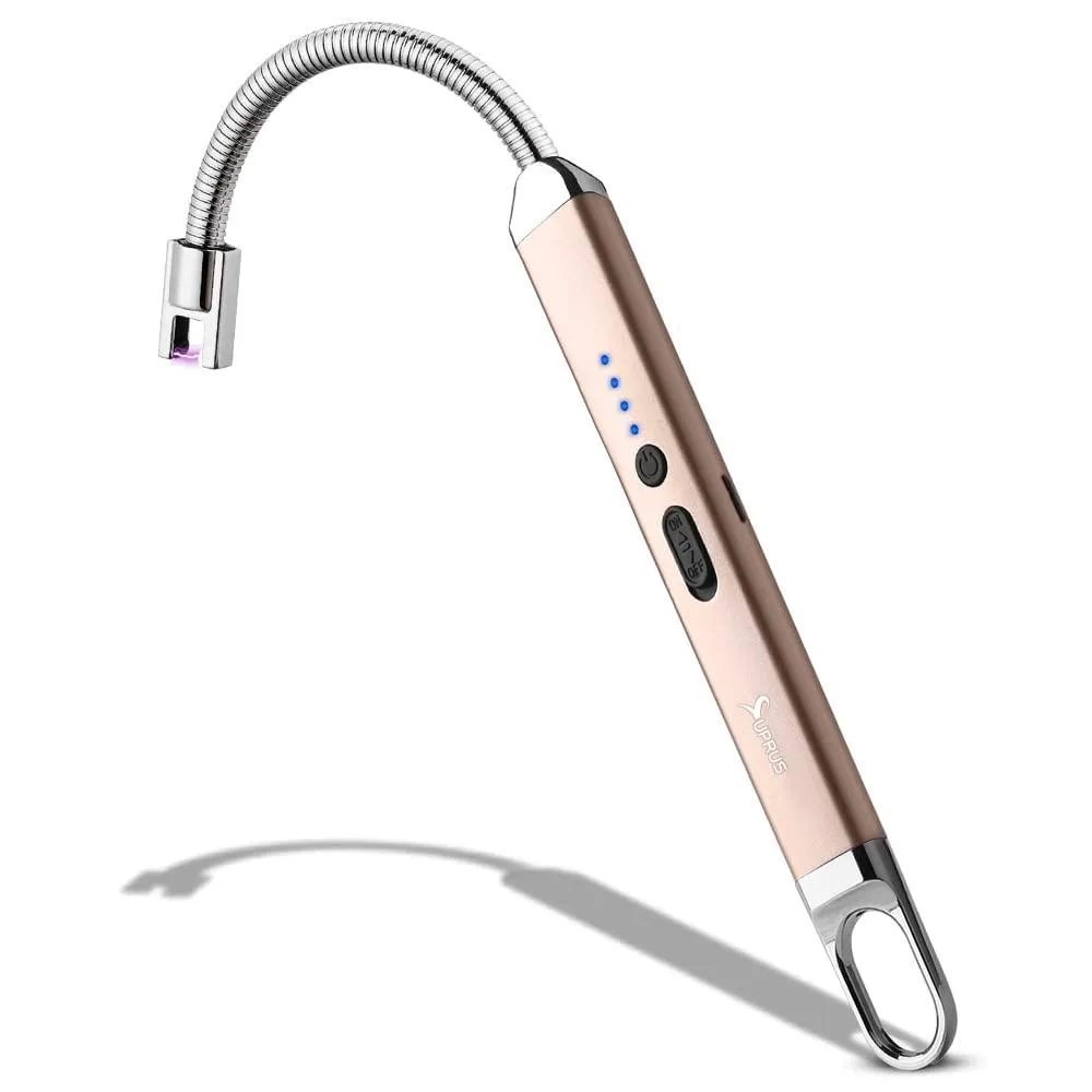 Gold arc lighter with 360° flexible neck 4.1in long