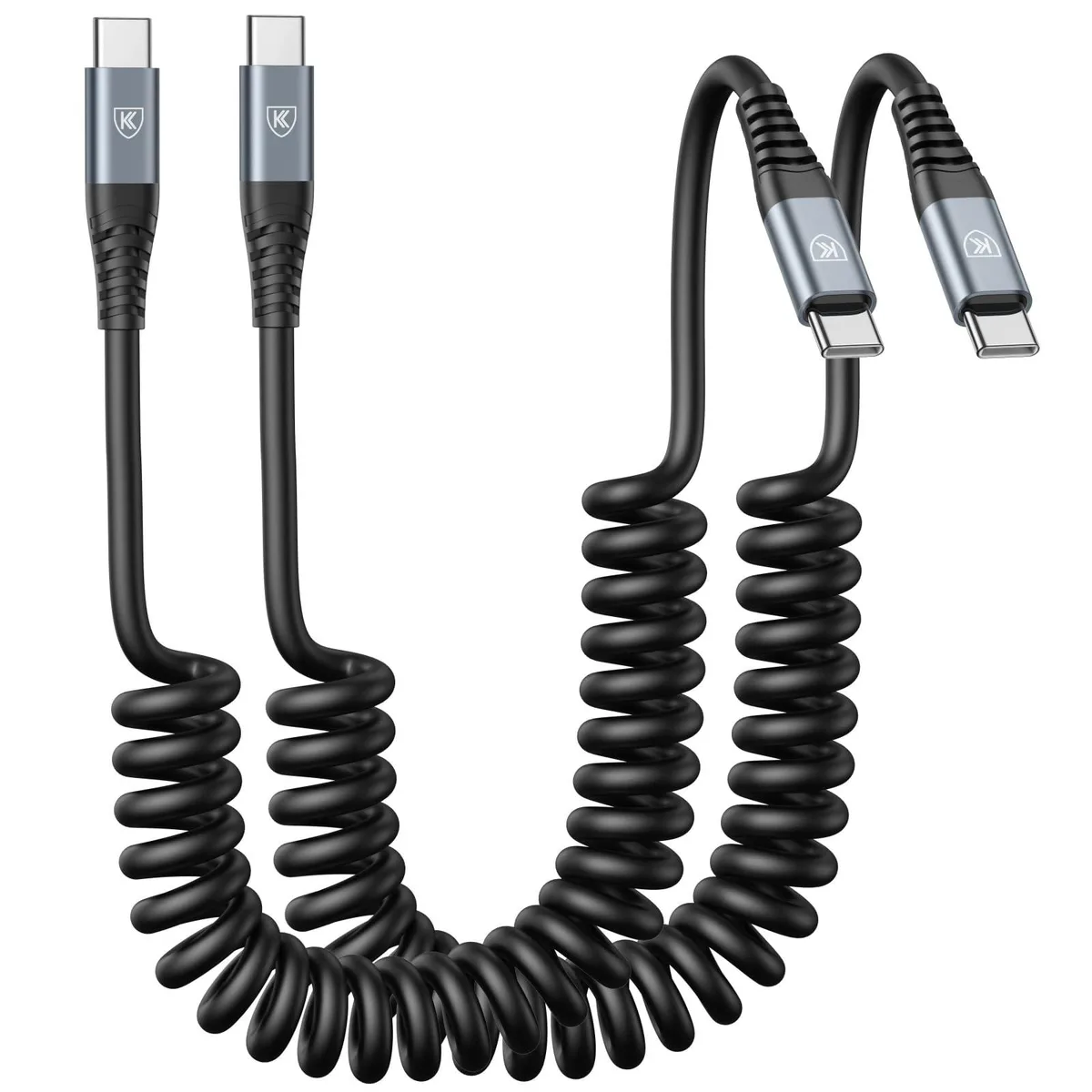 No Sew No Sew USB-C to USB-C coiled cable 3 ft 2-pack — product photo