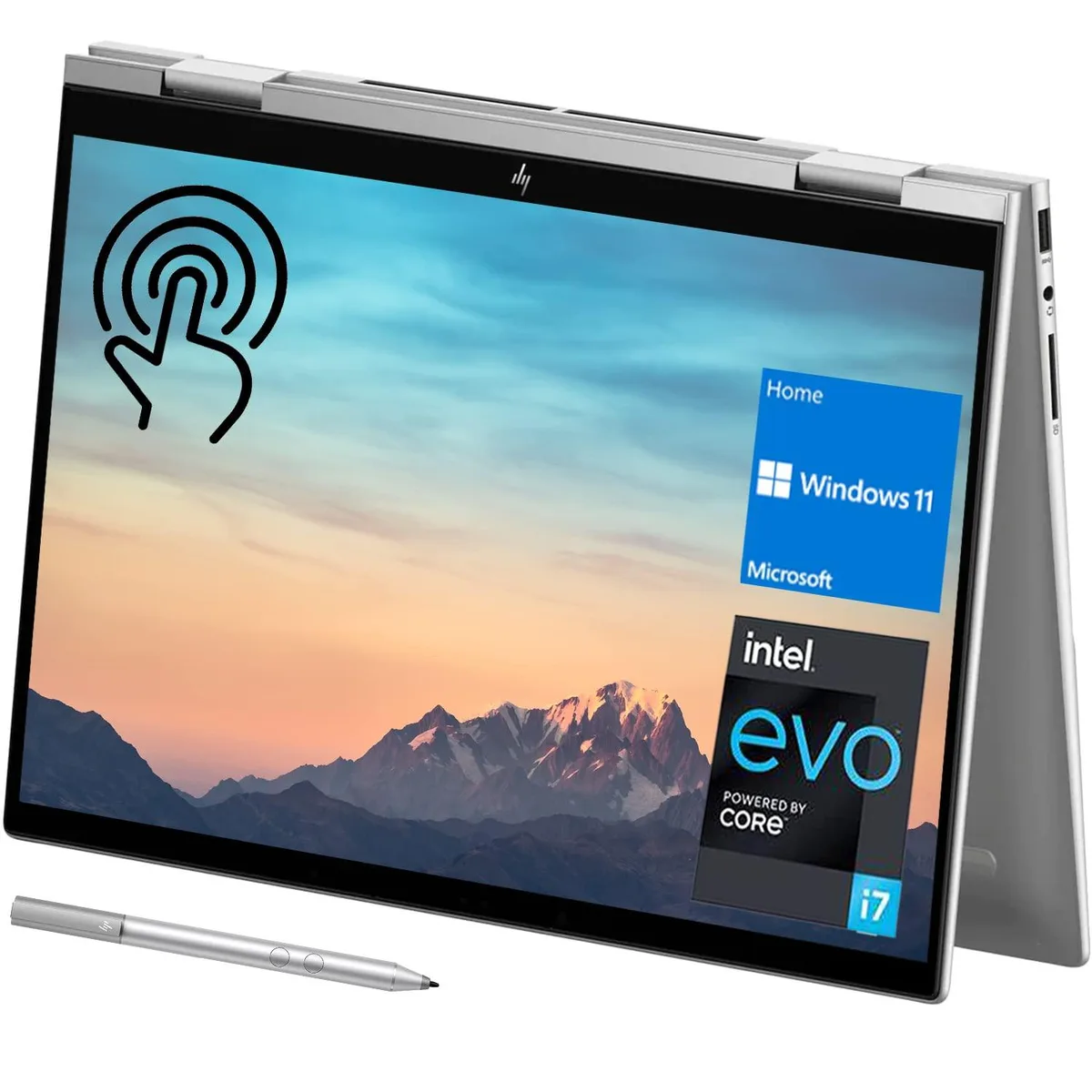 HP HP Envy x360 2-in-1 Laptop 15.6" FHD Touchscreen i7-1255U 32GB 1TB Silver — product photo