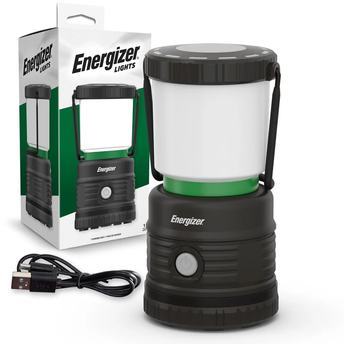 Black compact LED flashlight with textured grip and IPX4 rating
