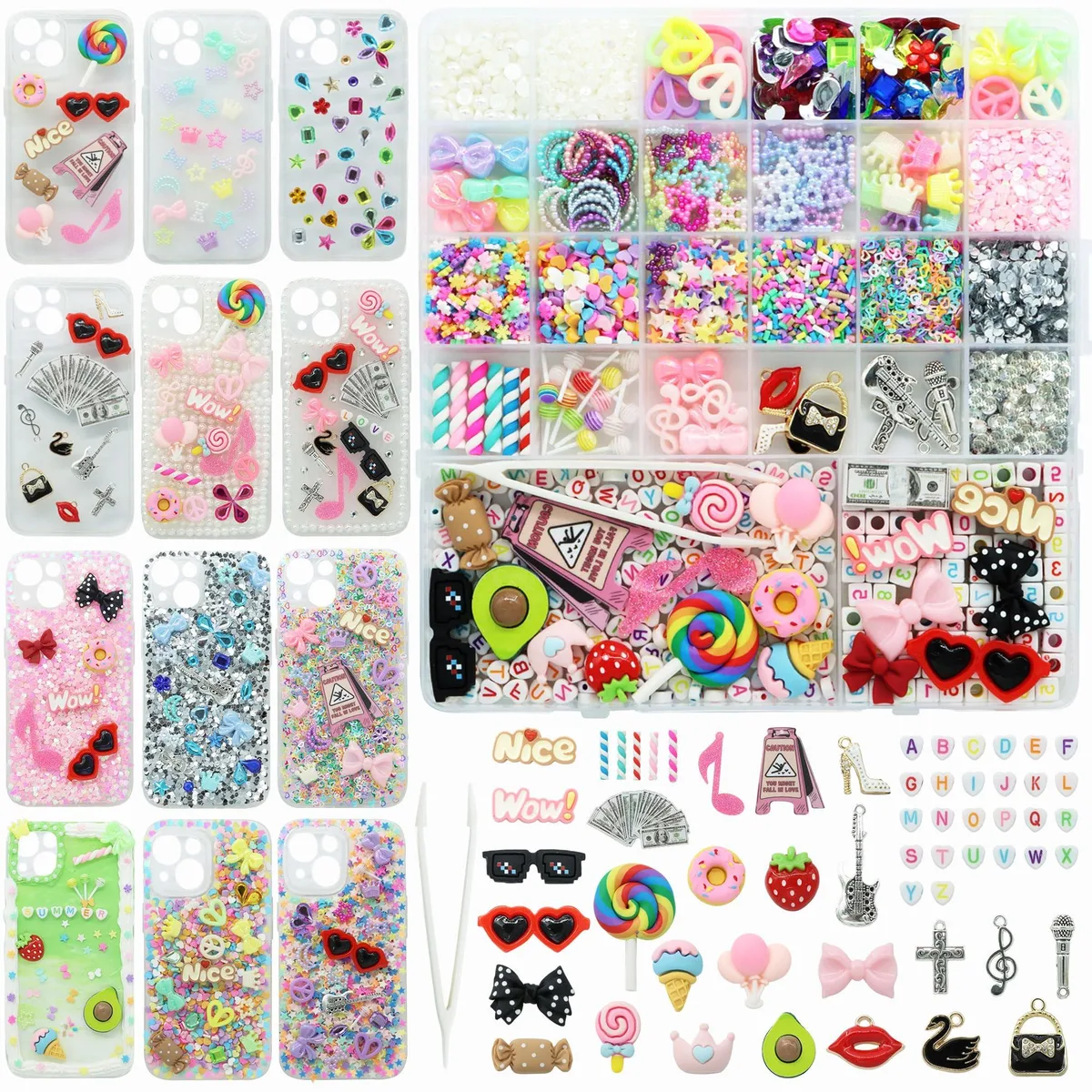  Evening Crystals DIYCHARMS Case Charms Kit 3000 Pcs 180 g — product photo