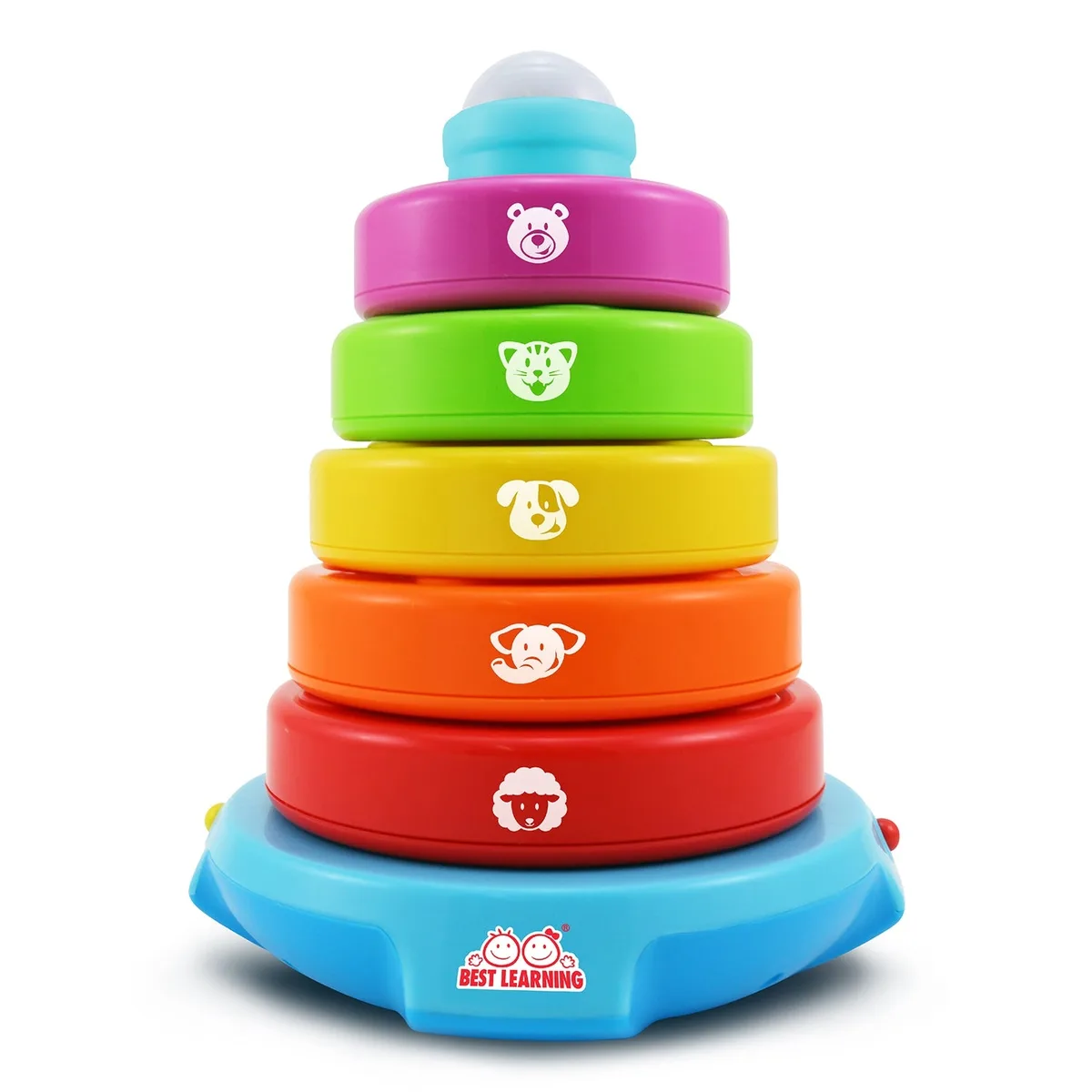 Best Learning Materials Corp. Best Learning Materials Corp. 1121 Stack & Learn Musical Stacking Rings Toy 6-36 Months — product photo