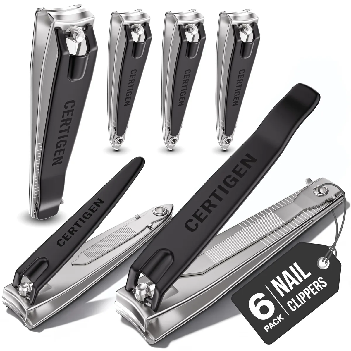 No Sew No Sew Nail Clippers Set 6 Pack Grey Power NC6101 — product photo