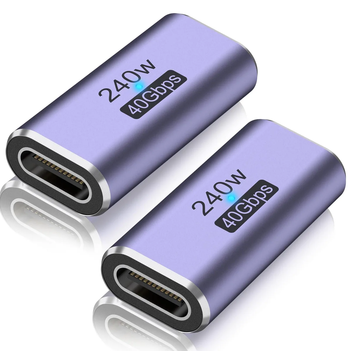 No Sew No Sew USB-C Coupler 2-Pack 240W 40Gbps 8K@60Hz — product photo