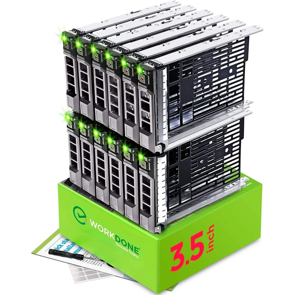 Avantalk Avantalk 3.5" Hard Drive Caddy 12-Pack for Dell PowerEdge 11-14th Gen Servers — product photo
