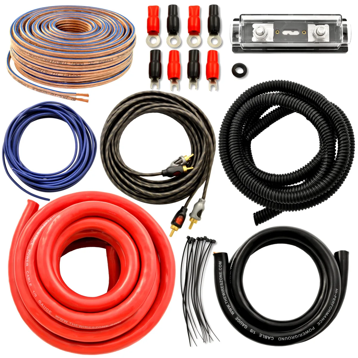 The Wires Zone The Wires Zone 1/0 Gauge Amplifier Install Kit — product photo