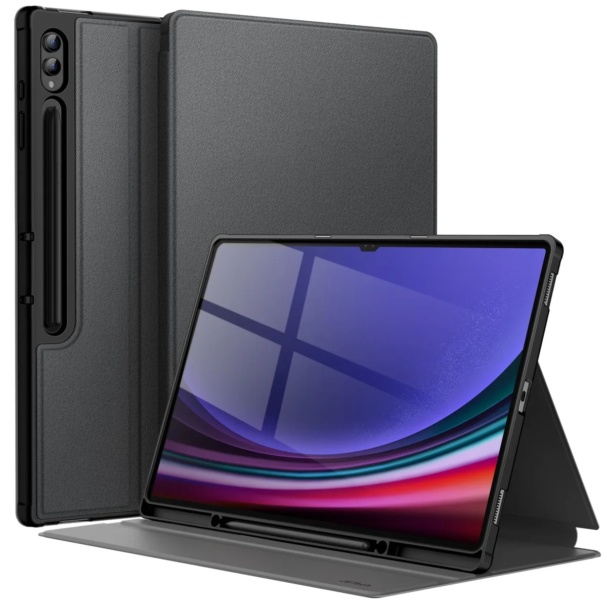 JETech JETech Case for Samsung Galaxy Tab S10 Ultra/S9 Ultra 14.6-Inch with S Pen Holder, Slim Folio Stand (Black) — product photo