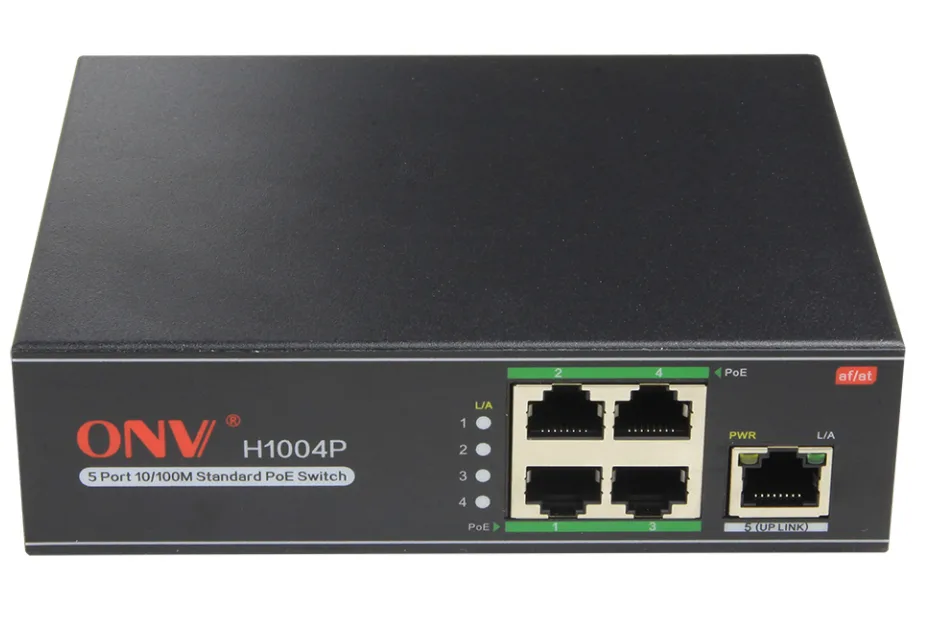 Optical Network Video Technologies Optical Network Video Technologies ONV-H1004P 5-port 10/100M PoE network switch — product photo
