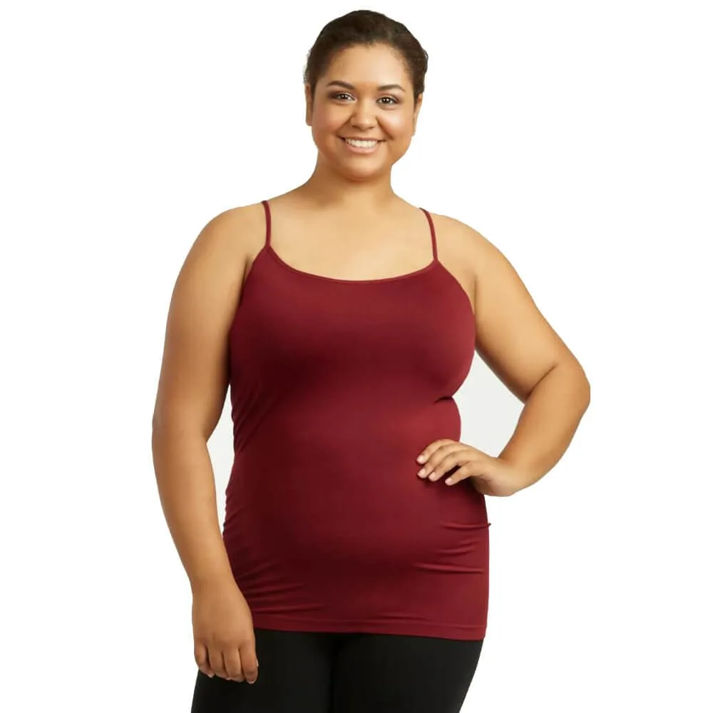 Uni Hosiery Co. Inc. Uni Hosiery Co. Inc. Sofra Ladies Poly Camisole Plus Size Burgundy — product photo