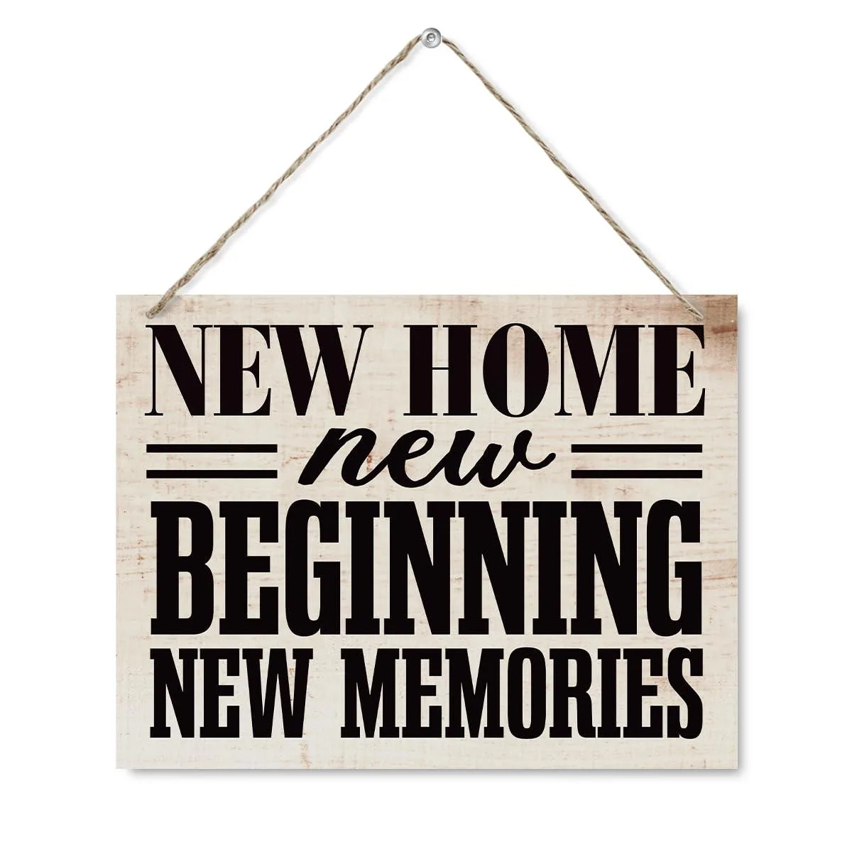  New Home Signs Rustic Wood Plaque 7.9 x 10.2 Inches — product photo