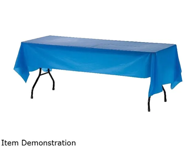 Genuine Joe Genuine Joe 10325CT Blue Rectangular Table Cover 108" x 54 — product photo