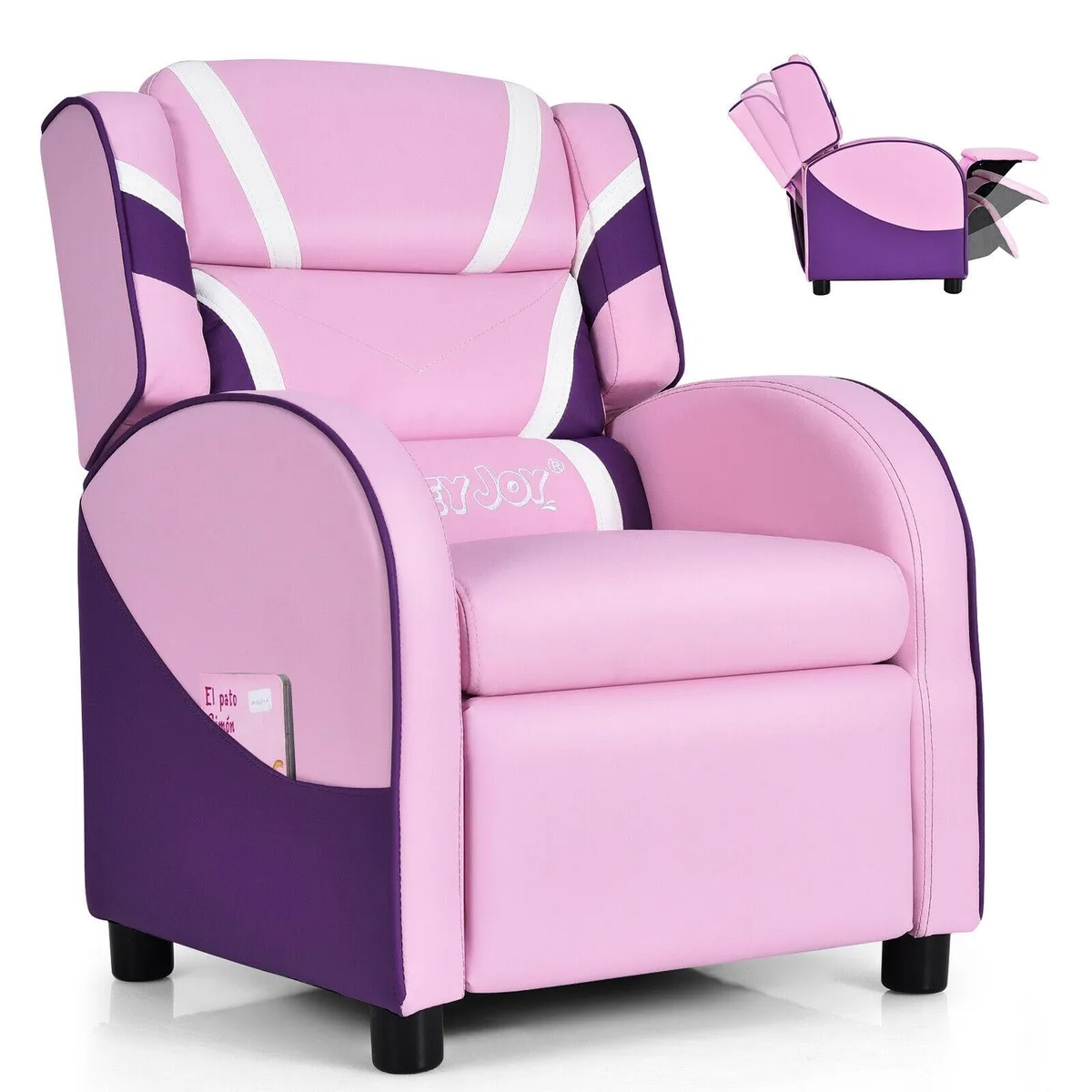 SlickBlue SlickBlue Kids Recliner Pink Right Facing Sectional — product photo