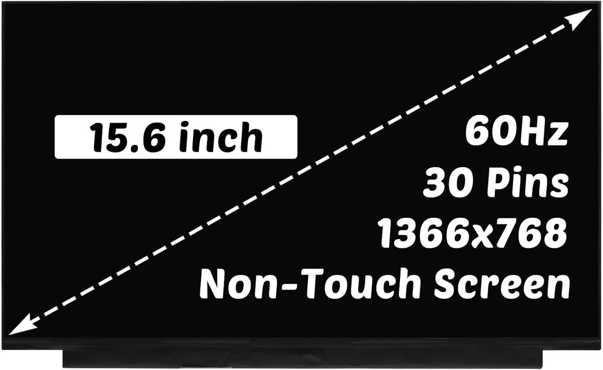 NUOLAISUN NUOLAISUN 15.6" 1366x768 60Hz 30-pin laptop screen — product photo