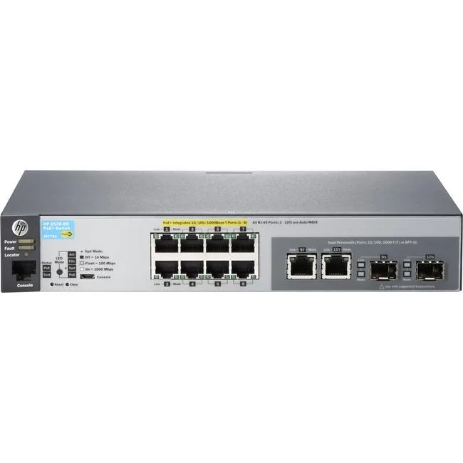 HPE HPE 2530-8G-PoE 8-port network switch — product photo
