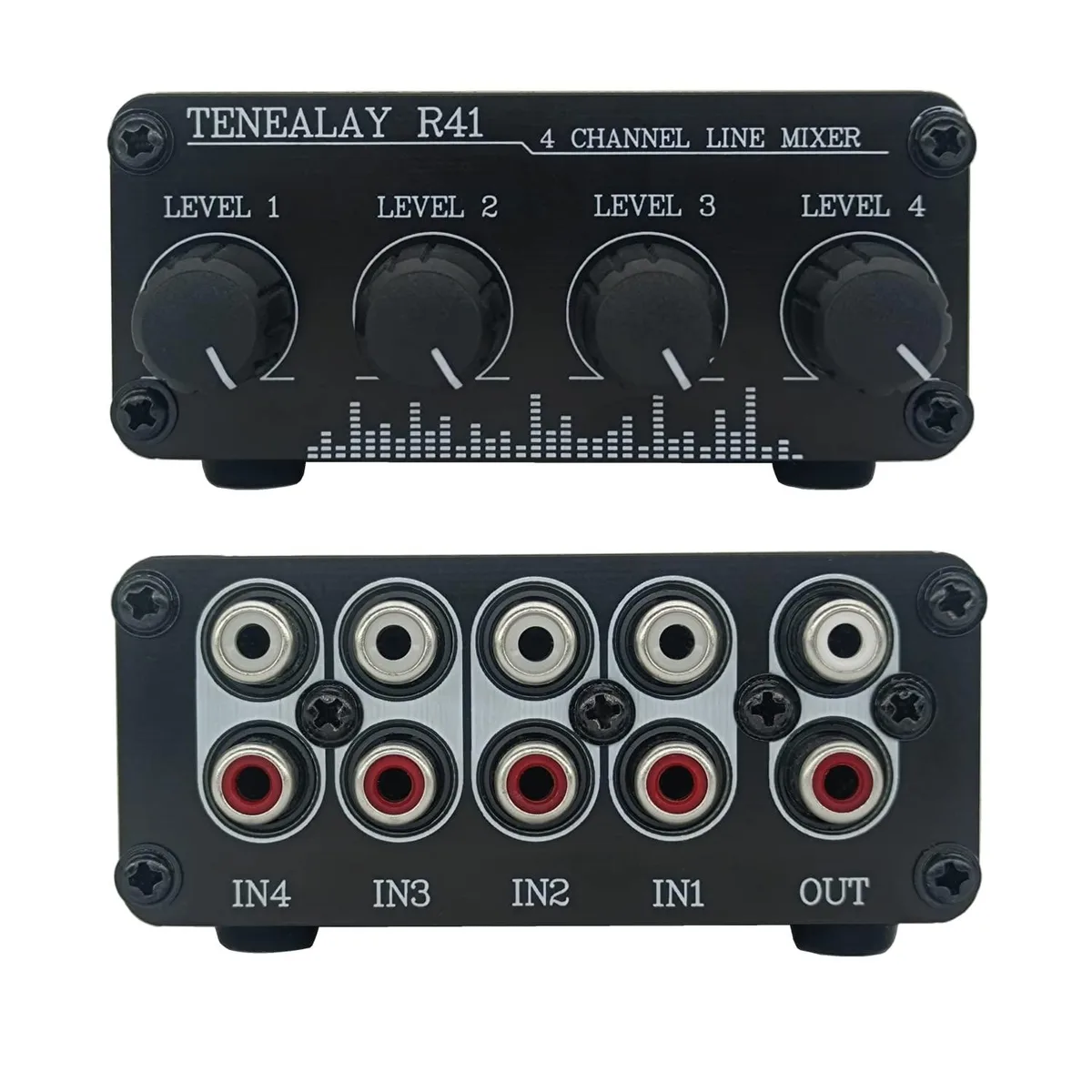  TENEALAY R41 4-Channel Passive Audio Mixer — product photo