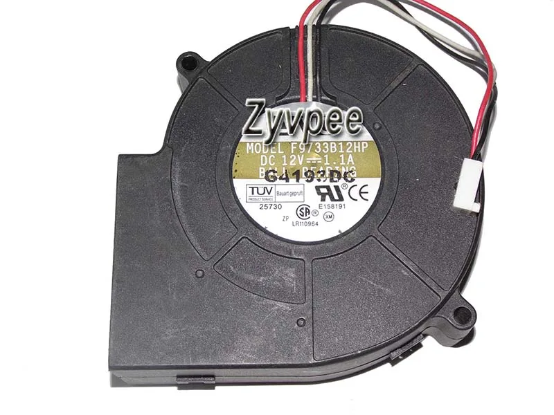 Zyvpee Zyvpee F9733B12HP 97x33mm 12V 1.1A 3-wire blower case fan — product photo