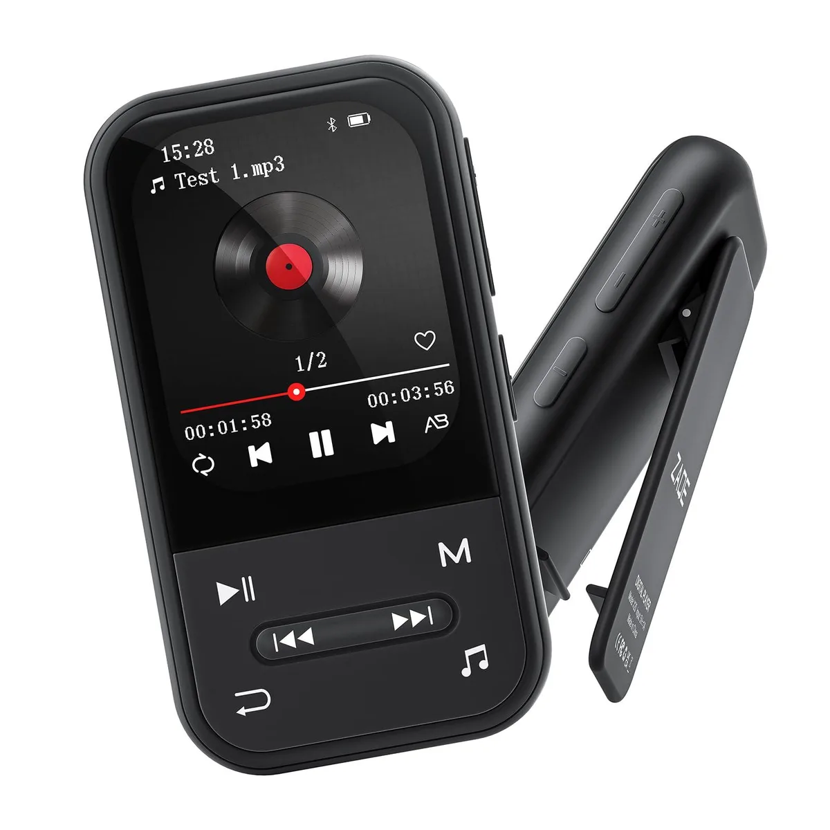  ZAQE X20 128GB Clip MP3 Player Bluetooth 5.3 2.0" TFT — product photo