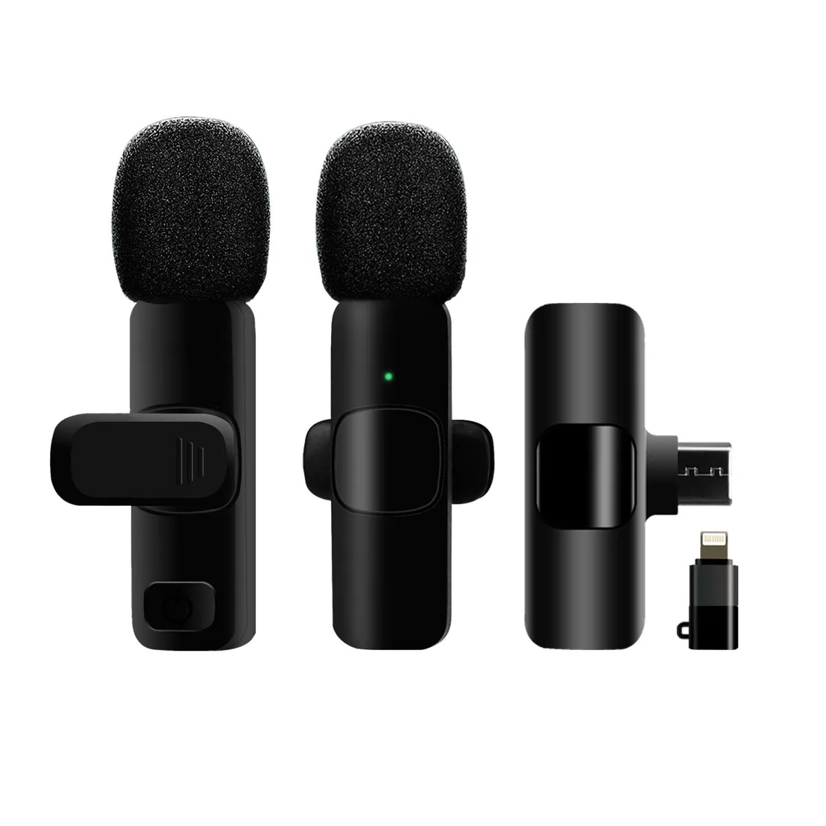 hailanbao K9 Wireless Lavalier Microphone USB-C Black 65ft — product photo