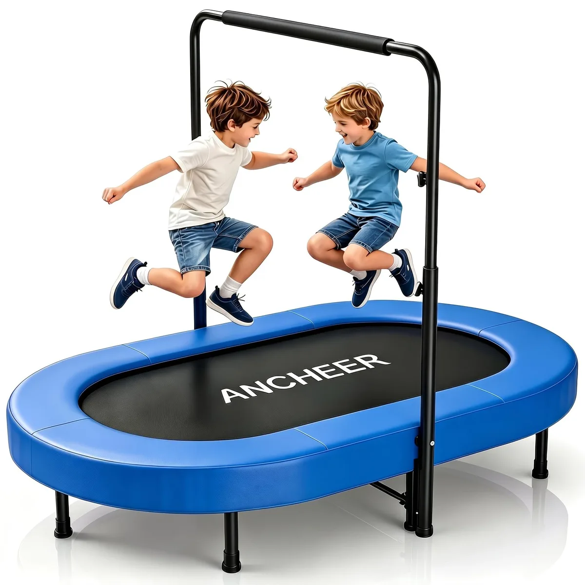 ANCHEER 56" Oval Kids Trampoline 220LBS Deep Blue — product photo