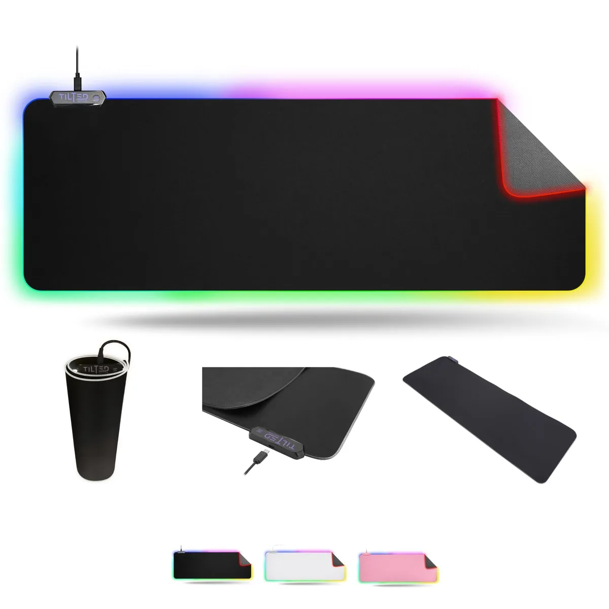 KEHIPI KEHIPI TNFIRE RGB mouse pad 31.5 x 11.8 inches black — product photo
