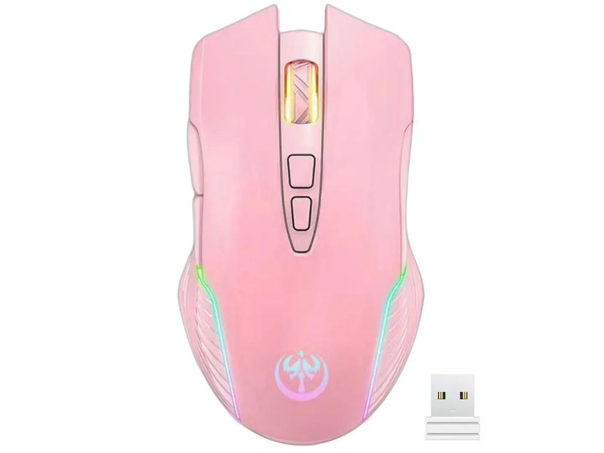 KEHIPI KEHIPI Wireless Gaming Mouse Pink 3600 DPI 700mAh — product photo