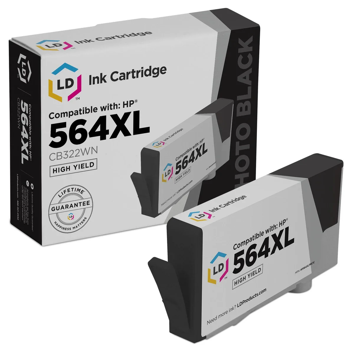 LD Products LD Products Compatible Ink Cartridge HP 564XL CB322WN High Yield Photo Black — product photo