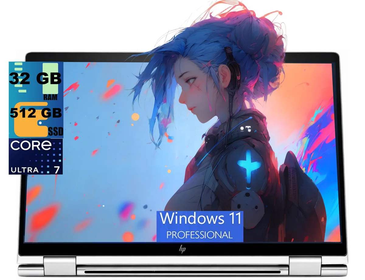 HP HP Elite x360 14 2-in-1 Laptop Ultra 7 155H 32GB 512GB 14" OLED 2.8K 120Hz Touch Windows 11 Pro Silver — product photo