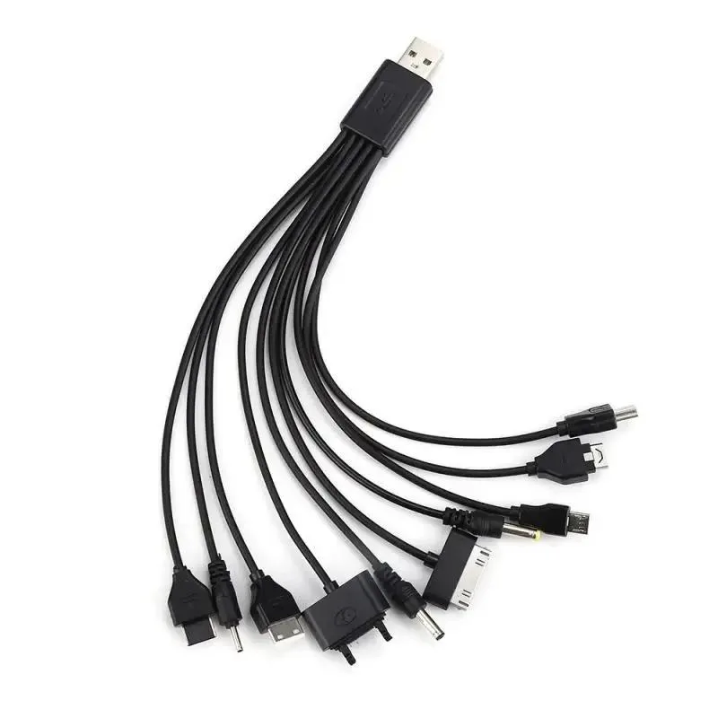 Hetai Tech Hetai Tech 10 in 1 USB 2.0 Charging Cable 23cm Black — product photo