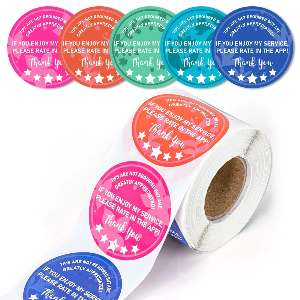  Lesnala 480 Pcs 5 Star Review Stickers Thank You Labels 5 Colors — product photo