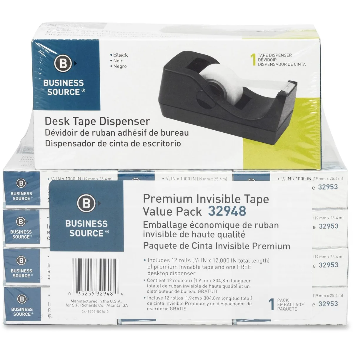 Business Source Business Source 32948 Tape 3/4" x 83' 12/Pack — product photo