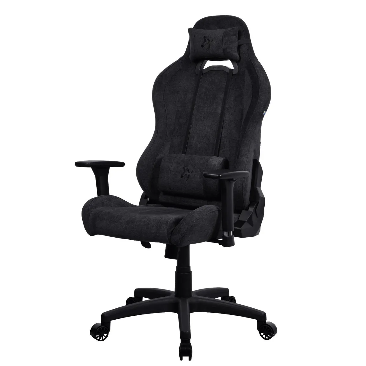 Arozzi Arozzi Torretta Soft Fabric Gaming Chair Fluid-Repellent Adjustable Height 3D Armrest Pure Black — product photo