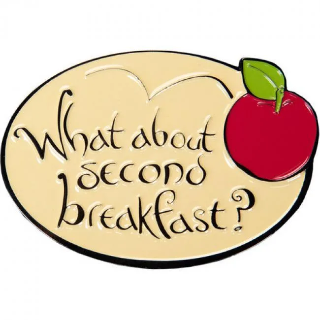Enamel magnet with Pippin quote on metal surface