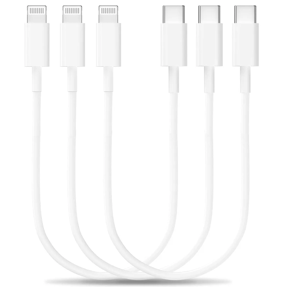 MCHOSE MCHOSE USB-C to Lightning Cable 3-Pack 0.6FT MFi Certified — product photo