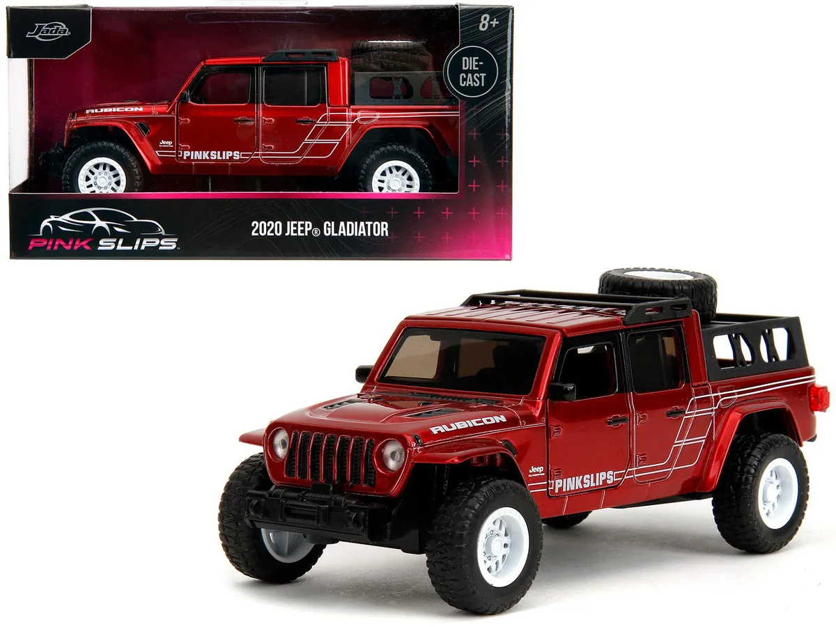 Jada Jada 2020 Jeep Gladiator Pickup Truck Candy Red "Pink Slips" 1/32 Diecast Hobby Collectible — product photo