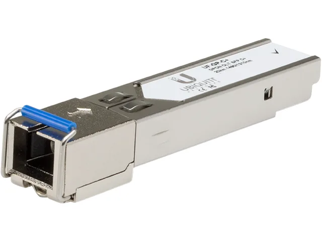 Small metallic SFP transceiver module with side bail latch and gold edge connector