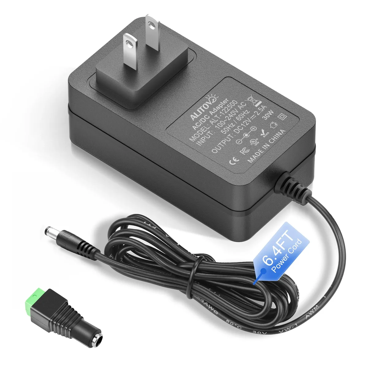  ALITOVE ALT-122500 12 V 2.5 A 5.5 x 2.5 mm power adapter — product photo
