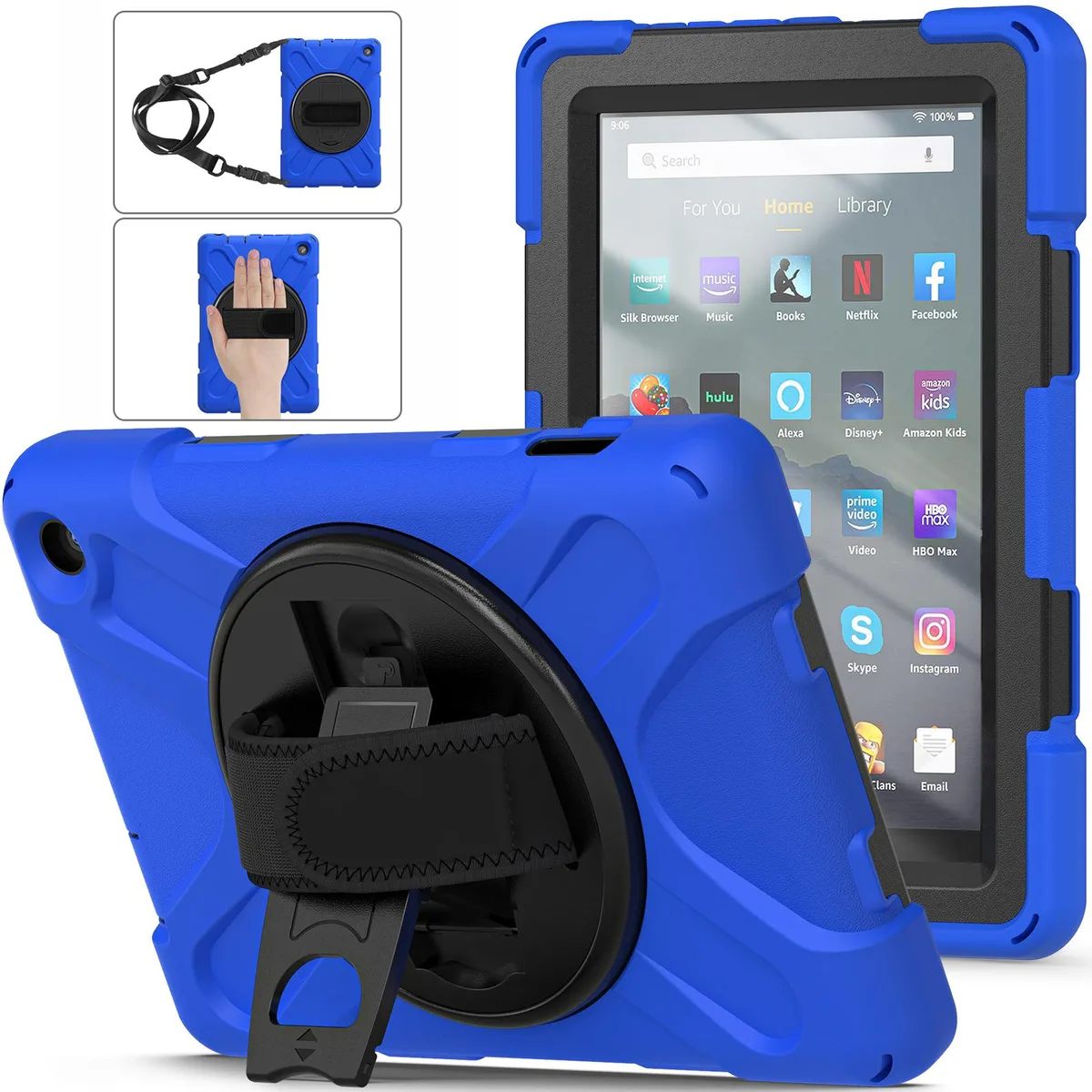 BONAEVER BONAEVER Shockproof Case for Amazon Kindle Fire 7 (2022) Blue — product photo