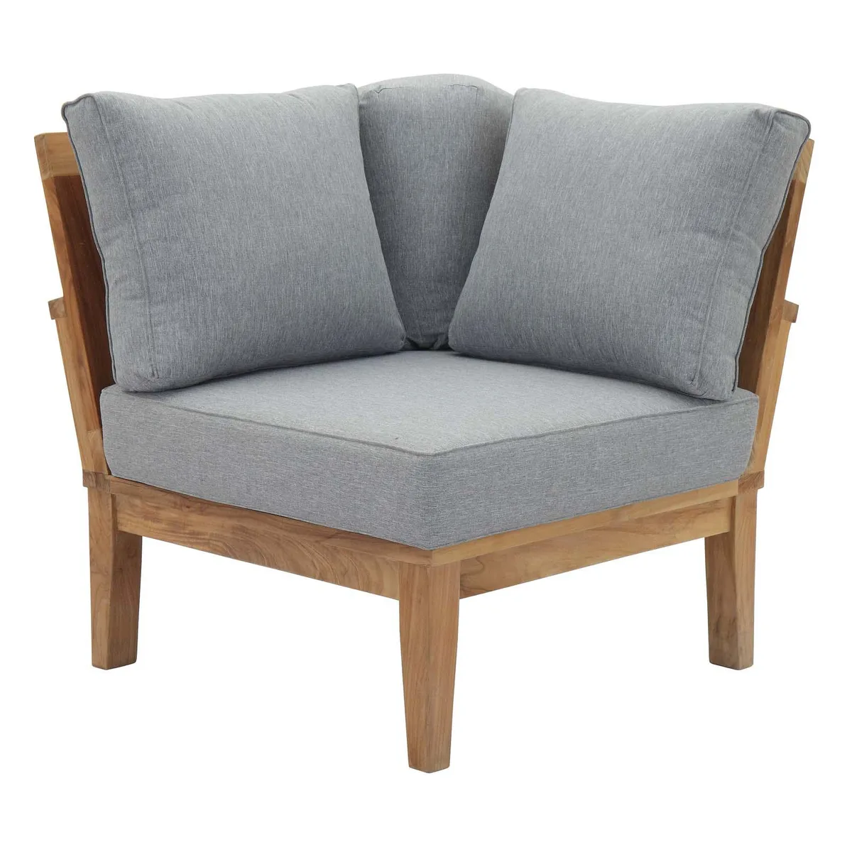 Modway Furniture Modway Furniture Marina Teak Corner Sofa Natural Gray — product photo
